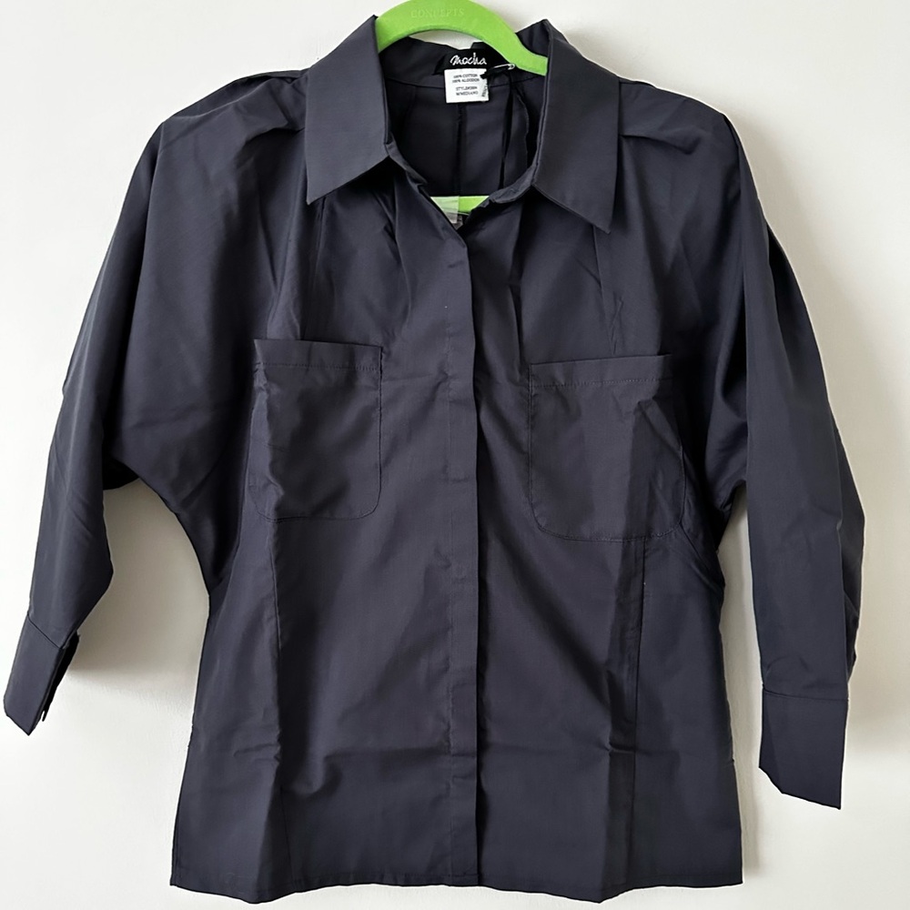 MOCHA Gray Button-Up Long Sleeve Shirt NWT